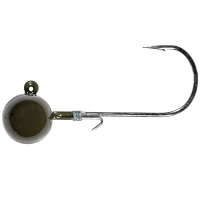 Abbildung von LMAB Tungsten Round Jig Green Pumpkin Size 2/0 3,5g (3 pcs) Jigkopf