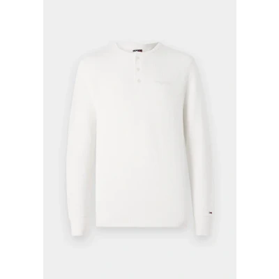 Abbildung von Tommy Jeans SLIM Langarmshirt, Herren, Größe: 44, Ancient white