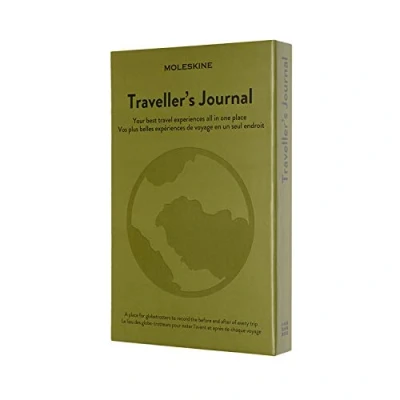 Abbildung von Moleskine Reisejournal, Themen Notizbuch Hardcover zur Organisation und Erinnerung an Ihre Reisen Große Größe 13 x 21 cm 400 Seiten.