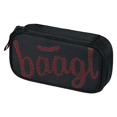 Abbildung von Baagl Federmäppchen für Jungen, Mädchen Schulmäppchen Schreibwaren Schulsachen Federtasche, Kinder Federmappe, Etui Schule (Skate Red)