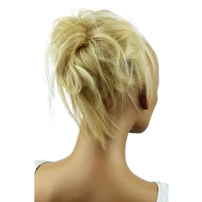 Abbildung von CAISHA Jumbo Haarteil Haargummi Dutt Flora Hochsteckfrisuren Brautfrisuren Natürlich Gewellt Unordentlich DM17cm Hellblond G26F