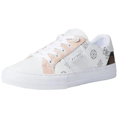 Abbildung von GUESS Damen Loven Sneaker, Weiß/Rosa 680, 35 EU