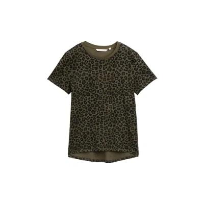 Abbildung von TOM Tailor Denim Tshirt print, Damen, Größe: Medium, Tonal green leo print