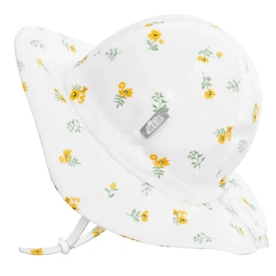 Abbildung von Jan &amp; Jul Atmungsaktiver Kinder Sonnenhut für Mädchen, Reine Baumwolle (L: 2 5 Jahre, Yellow Flower)