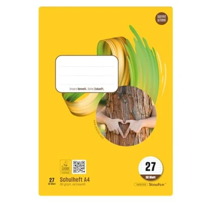 Abbildung von Staufen Style Schulheft 5 Hefte je 32 Blatt, DIN A4, Lineatur 27 (9 mm liniert mit Randlinien), 80 g/m² Papier