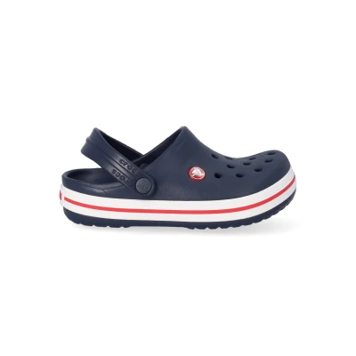 Abbildung von Crocs Crocband Pantolette flach für Kinder, Größe: 32/33, Navy/red Schuhe