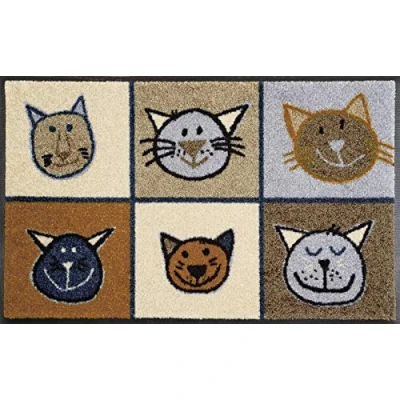 Abbildung von wash+dry Fußmatte, Miau 50x75 cm, innen und außen, waschbar
