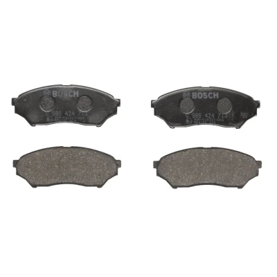 Abbildung von BOSCH 0 986 424 713 Bremsbelagsatz Low Metallic mit akustischer Verschleißwarnung Anti Quietsch Blech MITSUBISHI: Shogun Pinin