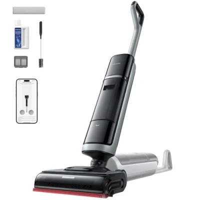 Abbildung von DREAME H15 Pro Heat Nass und Trockensauger, 85 C Wasser, GapFree AI Roboterarm, RGB Erkennung, 22.000 Pa Saugleistung, Haarentwirrung, 100 Bürstenreinigung, 5 Min. 90 Trocknung, App Steuerung