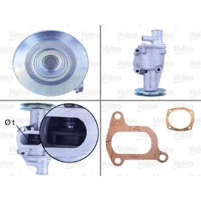 Abbildung von VALEO 506079 Wasserpumpe mit Dichtungen Deckel FIAT: 127 Hatchback, Panda I Hatchback