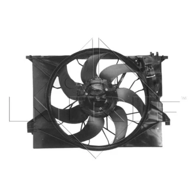 Abbildung von NRF 47298 Lüfter 481 12 600 mit Kühlerlüfterrahmen (Zarge), bürstenloser Motor Steuergerät