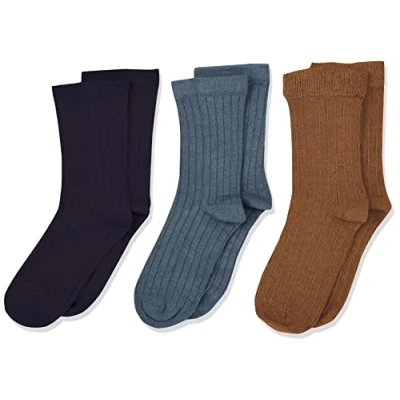 Abbildung von MINYMO Unisex Kids Wool Rib 3 Pack Wolle Socken, Dark Navy, 27