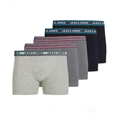 Abbildung von JACK &amp; JONES Herren JACOLIVER Trunks 5 Pack, Black/Pack B, L