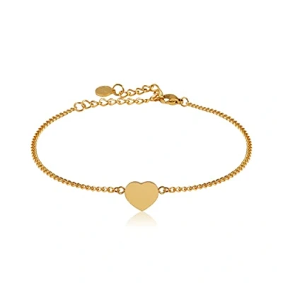 Abbildung von GD GOOD.designs Armband Herz Gold für Damen Verstellbare 15,5 20,5 cm Herzchen Armkette Vergoldetes Heart Freundschaftsarmband