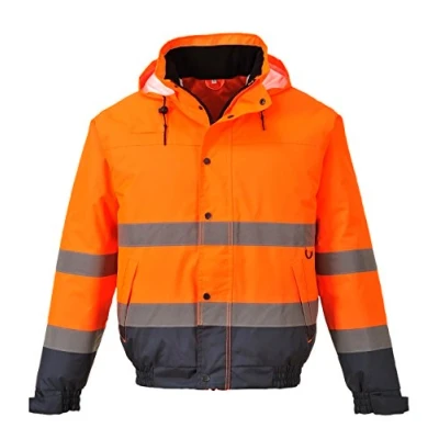 Abbildung von Portwest Zweifarbige Warnschutz Pilotjacke, Größe: M, Farbe: Orange/Marine, S266ONRM
