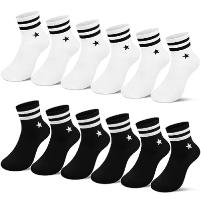 Abbildung von L&amp;K II 12er Kindersocken Sportsocken für Jungen Teenager Jugend aus Baumwolle Wintersocken lang Fußball 2875 39 42