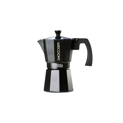 Abbildung von WECOOK! Bella Espressomaschine für die Herdplatte, Espressokocher, Italienischen Kaffee, Moka Kanne Kaffeebereiter Aluminium, 12 Tassen, Silikondichtung, Sicherheitsventil, Vitrokeramik, Gas