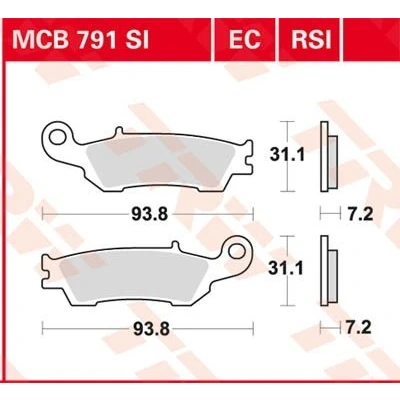 Abbildung von TRW Sinter Offroad Racing MCB791RSI Bremsbelagsatz