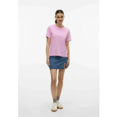 Abbildung von Vero Moda Vmpaulina Tshirt basic, Damen, Größe: XS, Bonbon