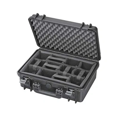 Abbildung von TomCase Profi Fotokoffer Kamerakoffer mit gepolsterter Inneneinteilung aus Nylon flexibel anpassbar; wasserdichter Outdoor Case IP67 (XT430CAM)