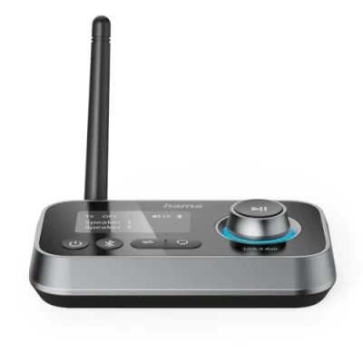 Abbildung von Hama Bluetooth Adapter für TV, Stereoanlage, Beamer (Bluetooth Sender Empfänger verbinden mit Kopfhörer, Lautsprecher, Handy, Tablet, Audi Kabel Aux 3,5 mm Klinke und optical)