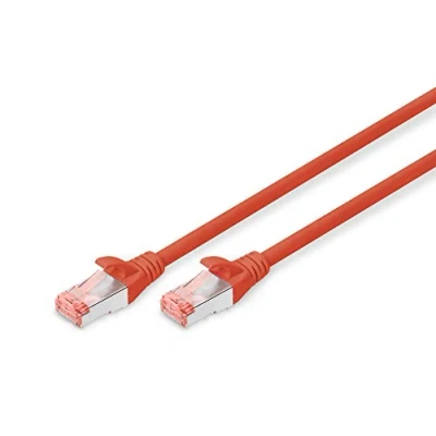 Abbildung von DIGITUS LAN Kabel Cat 6 2m RJ45 Netzwerkkabel S/FTP Geschirmt Kompatibel zu 6A &amp; 7 Rot
