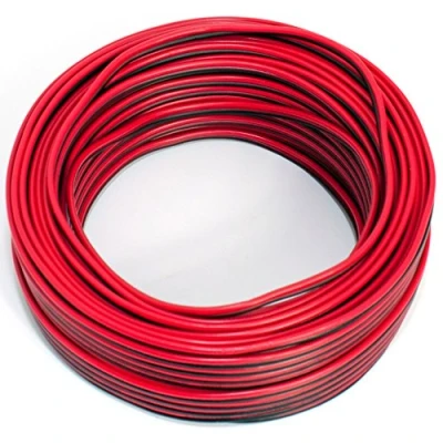 Abbildung von Lautsprecherkabel 2x0,50mm2 25m rot schwarz CCA Audiokabel Boxenkabel