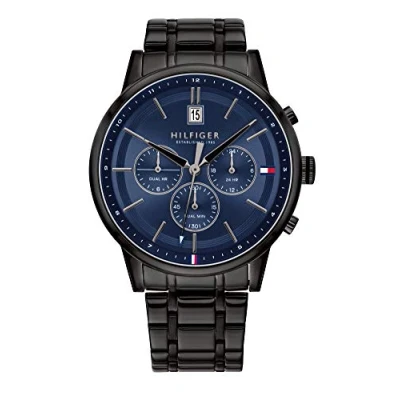 Abbildung von Tommy Hilfiger Casual Chronograph, Herren, Größe: One Size, Black/blue