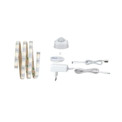Abbildung von Paulmann 70955 LED Stripe YourLED Night Comfort Set incl. 1x3 Watt Lichtband Weiß Lichtstreifen Kunststoff Band 3000 K