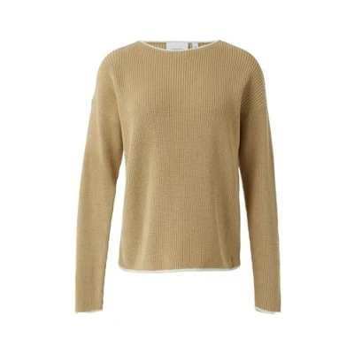 Abbildung von comma casual identity Strickpullover, Damen, Größe: 44, Sandstein