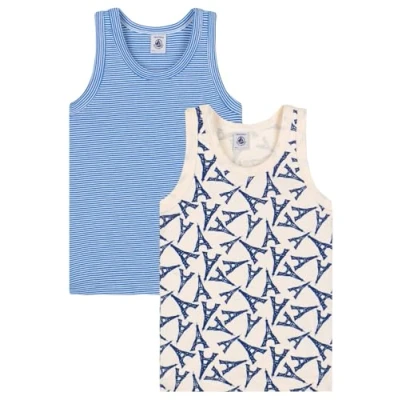 Abbildung von Petit Bateau Junior Debardeurs 2 PACK Unterhemd/shirt multicoloured für Kinder, Größe: 110, Multi coloured