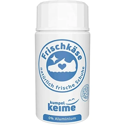 Abbildung von Frischkäse bei Käsefüßen!? Vergleichssieger revolutioniert die Schuhhygiene Schluss mit antibakteriellem Schuhdeo Spray Jetzt 6 Monate Schutz vor Fußgeruch