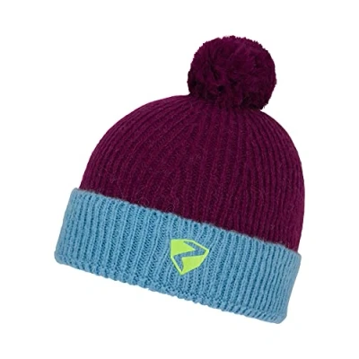 Abbildung von Ziener Unisex Kinder Iken Bommel M tze gestrickt Fleece Futter Wollanteil, purple plum, S EU