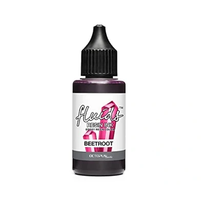 Abbildung von Octopus Fluids Resin Ink BEETROOT, Alcohol für Epoxidharz und UV Resin, Farbe, Harz Farbe rot, 30 ml