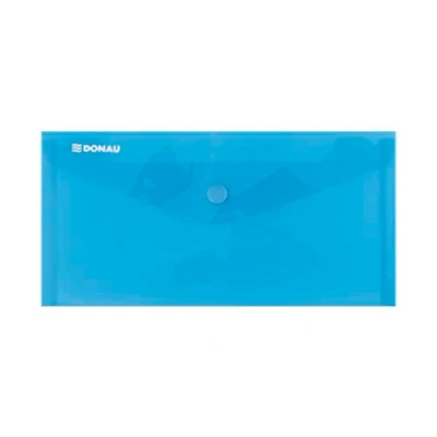 Abbildung von DONAU Umschlagmappe Schnappverschluss PP DL 180 Mikron Blau / Typ Umschlag/Art Mit Schnappsperre/Index N.a. Material Pp/Farbe Blau/Format DL/Dicke [mm] 180µm Abmessungen (mm) 225x126