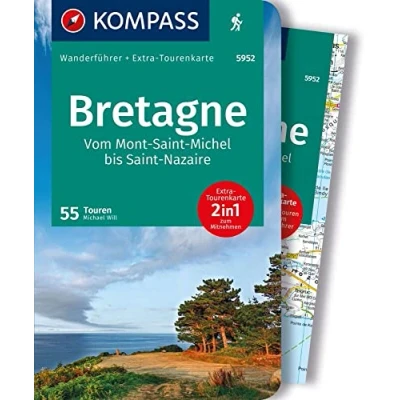 Abbildung von KOMPASS Wanderführer Bretagne, vom Mont Saint Michel bis Nazaire, 55 Touren mit Extra Tourenkarte: GPS Daten zum Download