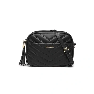 Abbildung von Miss Lulu Umhängetasche Damen,Frauen Cross Body Bag, Kleine Damen,Crossbody Bag Damen (Schwarz)