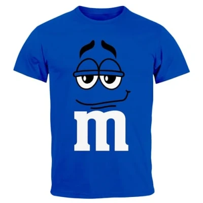 Abbildung von MoonWorks® Herren T Shirt Fasching Karneval M Aufdruck Gruppen Kostüm Verkleidung Last Minute Faschingskostüme Männer Funshirt 1 blau XXL
