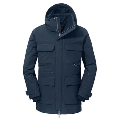 Abbildung von Schöffel Herren Down Parka Ridgeland M, wind und wasserdichter Daunenparka mit RDS zertifizierten Federn, leichte Outdoorjacke Wärmekragen Kapuze