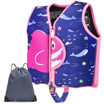 Abbildung von YIKANWEN Neopren Schwimmweste für Kinder und Babys, ideale Schwimmhilfe für Jungen Mädchen im Alter von 1 bis 3 Jahren 11 19 kg, (S)