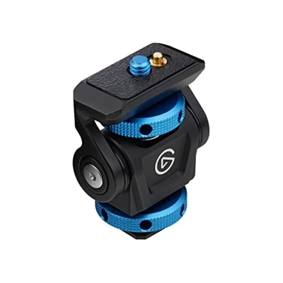 Abbildung von Elgato Cold Shoe Einstellbare Halterung mit ¼ Zoll Gewinde für Lampen, Blitzlicht, Mikrofone, kompatibel Key Light Mini, Licht , Kamera stativ, perfekt Fotografie, Film und Studioproduktion