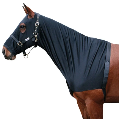 Abbildung von Harry&#039;s Horse Brustschutz Lycra mit Kopfschutz Schwarz L