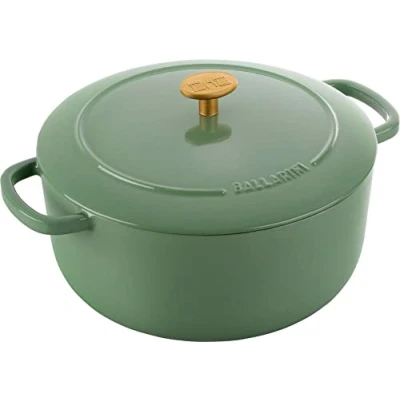 Abbildung von BALLARINI Bellamonte Auflaufform, Bräter, Dutch Oven, emailliertes Gusseisen, rund, 26 cm, 5,5 L, Grün