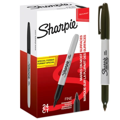 Abbildung von Sharpie Permanent Marker Fine Point Schwarz 24St