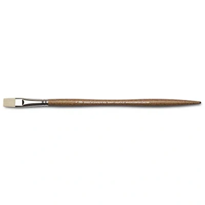 Abbildung von Winsor &amp; Newton 5010308 synthetischer Künstler Ölpinsel mit hoher Elastizität Lebensdauer, ergonomischer Stiel für Ölfarben und Alkydfarben Flachpinsel, kurz Nr. 8