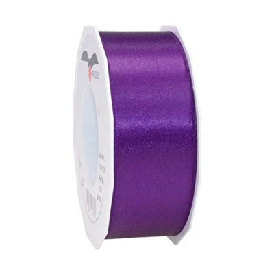 Abbildung von PRÄSENT C.E. Pattberg Satin violett, 25 m Satinband zum Einpacken von Geschenken, 40 mm Breite, Geschenkband Dekorieren &amp; Basteln, Dekoband, Anlass