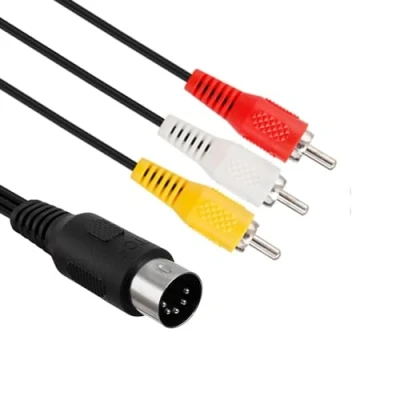 Abbildung von WICAREYO 1.8M/6FT AV Audio Video Composite TV Kabel für Genesis 1 Original MK1601 Erste 16 Bit Version