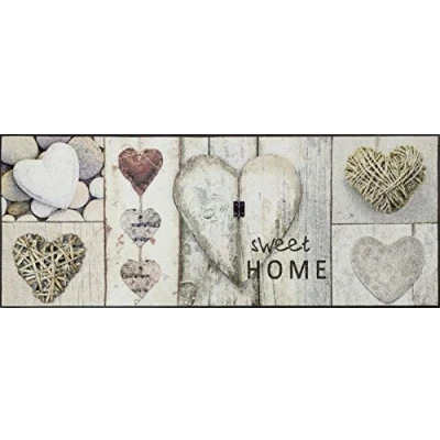 Abbildung von wash+dry Fussmatte, n Vintage Hearts 75x190 cm, innen und außen, waschbar