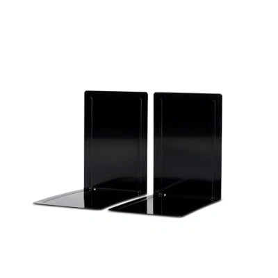 Abbildung von MAUL Buchstütze Registraturstütze aus Metall (2er Pack) Bücherhalter, Organzier für Kinder, Bücher, Büro, Regal Bücherstütze stabilem im stilvollen Design 24x16x24cm Schwarz