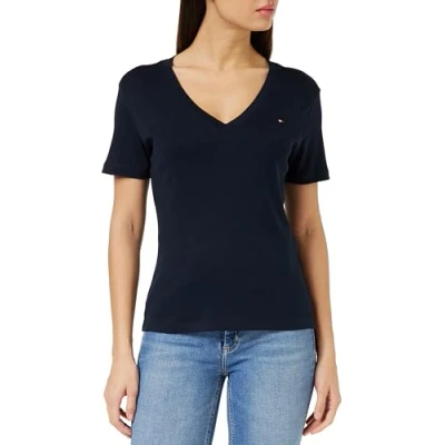 Abbildung von Tommy Hilfiger NEW SLIM CODY Tshirt print, Damen, Größe: XXS, Desert sky